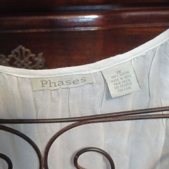 Phases Cream Cotton Top - Picture 3 of 7
